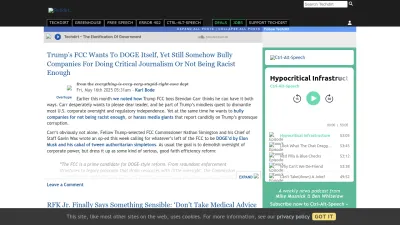 Screenshot preview of techdirt.com