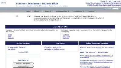 Screenshot preview of cwe.mitre.org