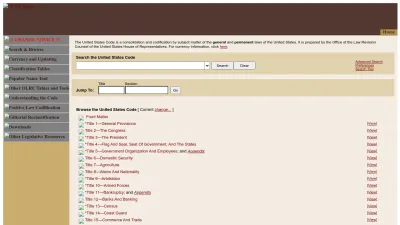 Screenshot of Uscode.house.gov