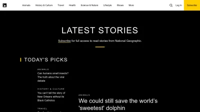 Screenshot of News.nationalgeographic.com