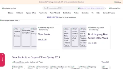 Screenshot of Bookshop.org