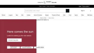 Screenshot preview of marksandspencer.com