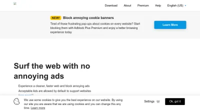 Screenshot of Adblockplus.org