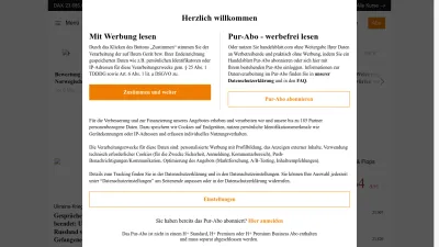 Screenshot of Handelsblatt.com