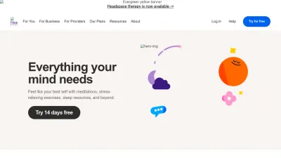 Screenshot of Headspace.com