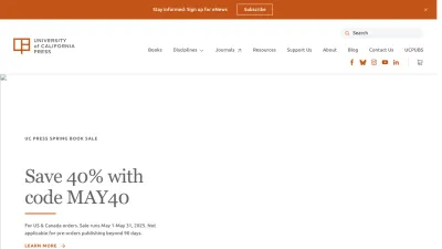 Screenshot of Ucpress.edu