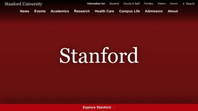 Screenshot of Stanford.edu
