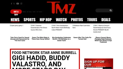 Screenshot preview of tmz.com