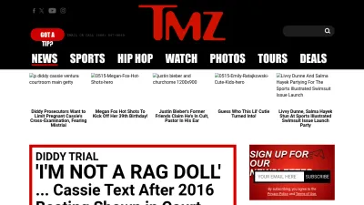 Screenshot of Tmz.com