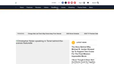 Screenshot of Cinemablend.com