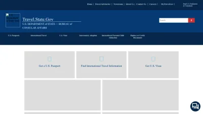 Screenshot preview of travel.state.gov
