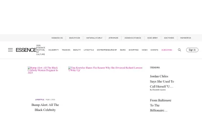 Screenshot preview of essence.com