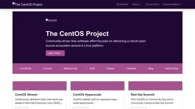 Screenshot of Centos.org