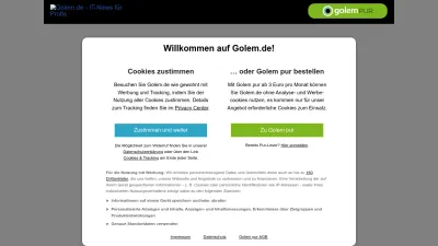 Screenshot preview of golem.de