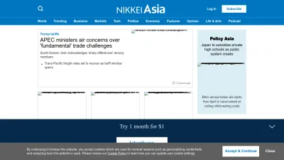 Screenshot preview of asia.nikkei.com