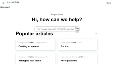 Screenshot of Support.tiktok.com