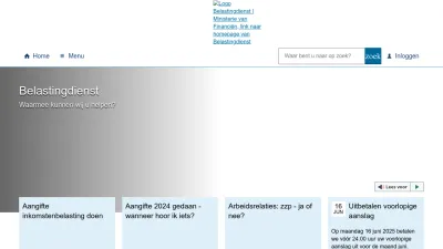 Screenshot of Belastingdienst.nl