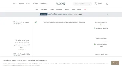 Screenshot preview of food52.com