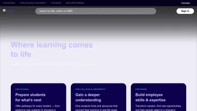 Screenshot of Pearson.com
