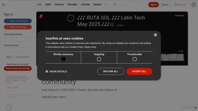Screenshot preview of hearthis.at
