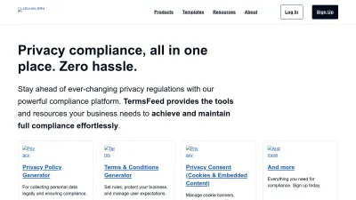 Screenshot preview of termsfeed.com