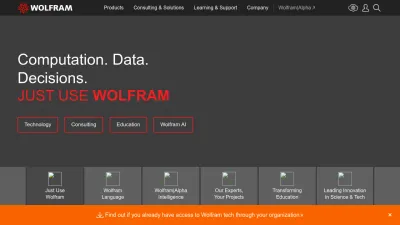 Screenshot of Wolfram.com