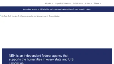 Screenshot of Neh.gov
