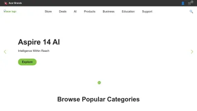 Screenshot preview of acer.com