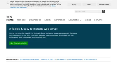 Screenshot preview of iis.net