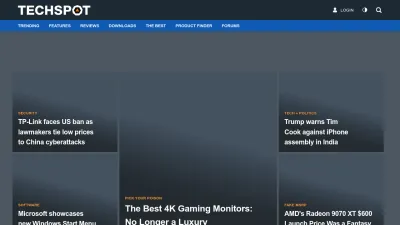 Screenshot preview of techspot.com