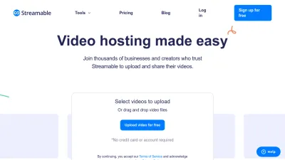 Screenshot of Streamable.com