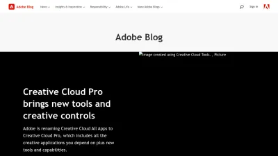 Screenshot preview of blog.adobe.com