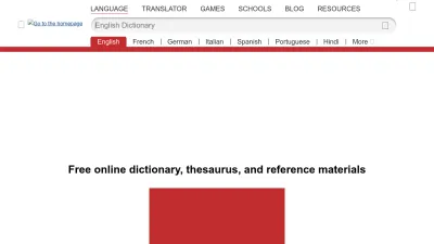 Screenshot of Collinsdictionary.com