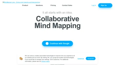 Screenshot of Mindmeister.com