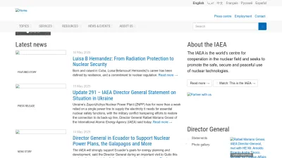 Screenshot preview of iaea.org