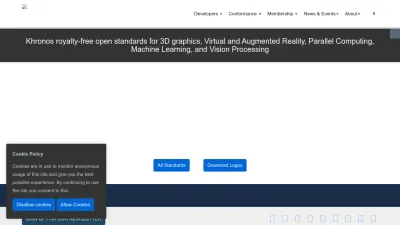 Screenshot of Khronos.org
