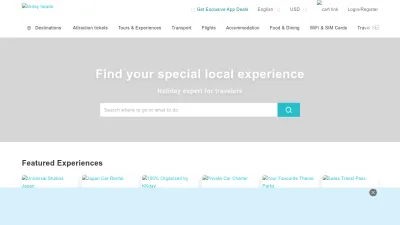 Screenshot preview of kkday.com
