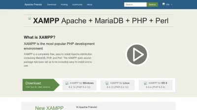 Screenshot of Apachefriends.org