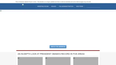 Screenshot of Obamawhitehouse.archives.gov