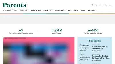 Screenshot of Parents.com