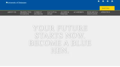 Screenshot preview of udel.edu