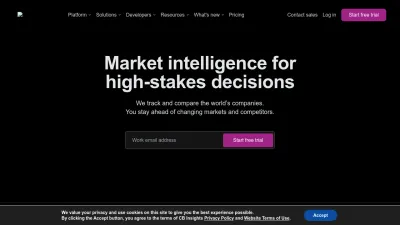 Screenshot of Cbinsights.com