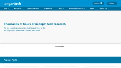 Screenshot preview of comparitech.com