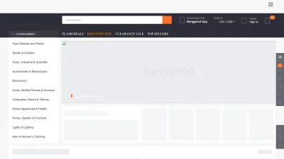 Screenshot preview of banggood.com