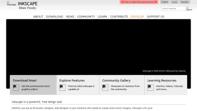 Screenshot preview of inkscape.org
