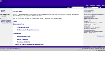 Screenshot of Pecl.php.net