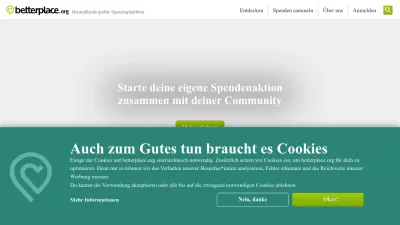 Screenshot preview of betterplace.org