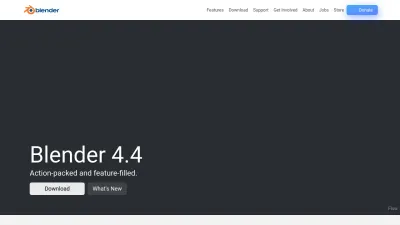Screenshot of Blender.org