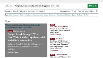 Screenshot of Minnpost.com