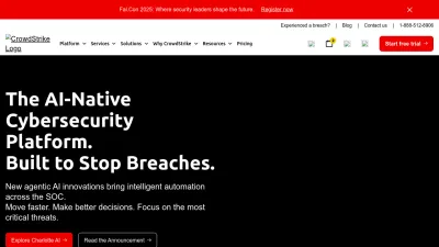 Screenshot of Crowdstrike.com